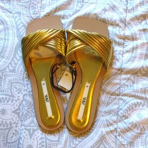 Brand new with tags Zara flat sandals